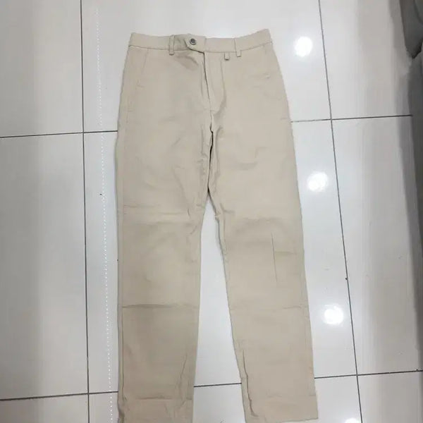 [BUNJANG] Nine Helix Beige Slacks Pants / nineheriz s 뒤허리밴딩 베이지 바지 중고 슬랙스 면바지