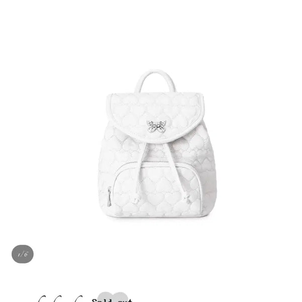 [BUNJANG] IDANG CLUB Mini Backpack White / 아이당 클럽 미니백팩 화이트