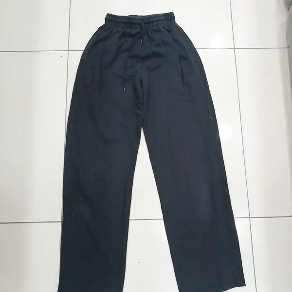 [BUNJANG] Trend Apparel Long Black Waistband Training Pants / 트렌드어패럴 롱 검정 허리밴딩 츄리닝바지 중고 팬츠