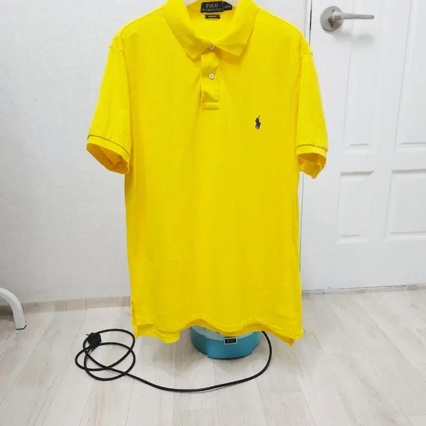 [BUNJANG] Ralph Lauren Custom Fit Yellow Polo T-Shirt / (100)L 초대장급 랄프로렌폴로 커스텀핏 [옐로우] PK폴로 반팔티