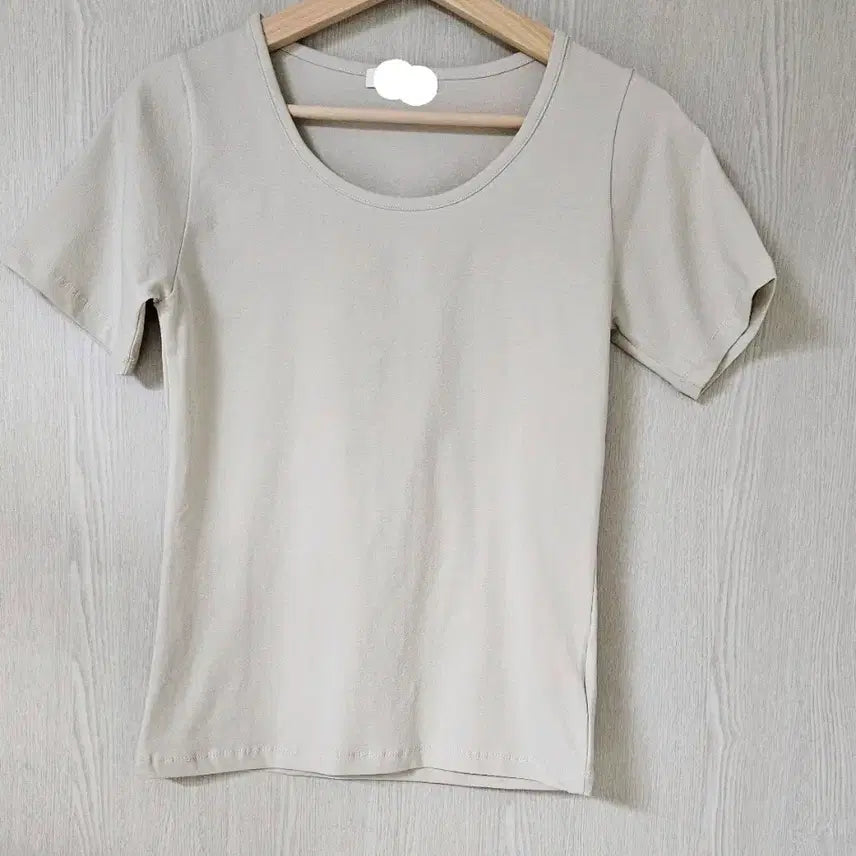 [BUNJANG] U-Neck Short Sleeve T-Shirt Cotton New Arrival / 유넥반팔티 면 새상품