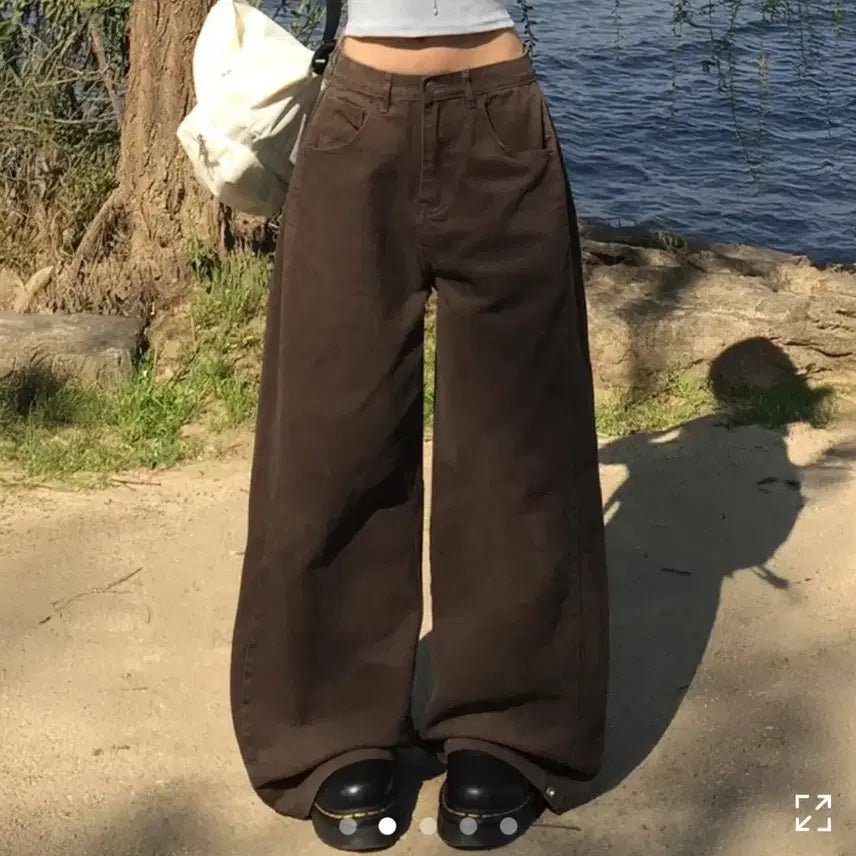 [BUNJANG] Avely Side Snap Black Pants / 에이블리 사이드스냅 검정바지