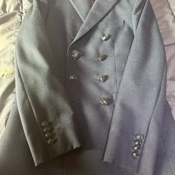 [BUNJANG] Burberry Double-Breasted Blazer Jacket Navy 46 / 버버리 / 더블 브레스티드 블레이져 자켓 네이비 / 46
