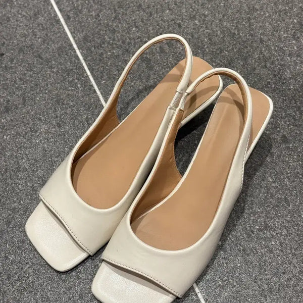 [BUNJANG] ANYOU Women's White Slingback Stiletto High Heels Sandals (5.5cm) / ANYOU 화이트 슬링백 샌들