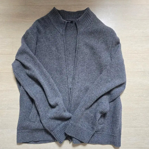 [BUNJANG] Allegri Men's Knit Zip-Up Cardigan / 알레그리 그레이 니트 집업 가디건