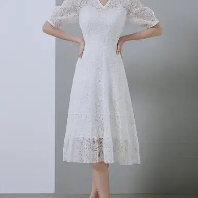 [BUNJANG] Obzee Lace Dress White Size 55 / 오브제 obzee 레이스 원피스 55사이즈 정품