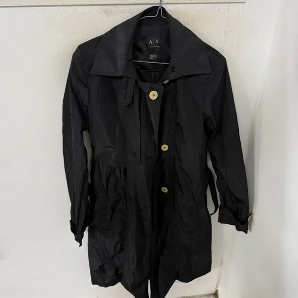 [BUNJANG] A|X Armani Exchange Black Trench Coat / A|X 아르마니 익스체인지 블랙 트렌치코트