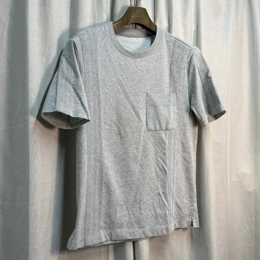 [BUNJANG] System Homme Grey Pocket Short Sleeve T-Shirt / [105] 시스템옴므(SYSTEM) 포켓 반팔 티셔츠