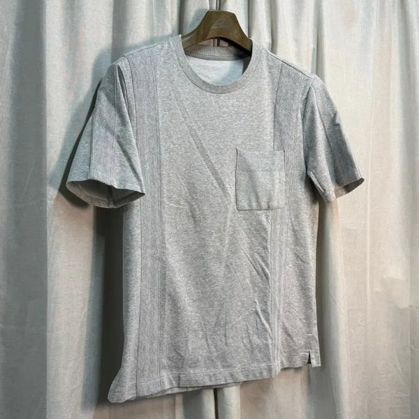 [BUNJANG] System Homme Grey Pocket Short Sleeve T-Shirt / [105] 시스템옴므(SYSTEM) 포켓 반팔 티셔츠