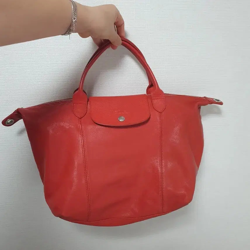 [BUNJANG] Longchamp Leather Tote Bag / 정품 ㅡ 롱샴 ㅡ가죽.토트백