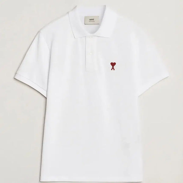 [BUNJANG] AMI Paris White Polo T-shirt XL / 아미 PK 카라티 XL
