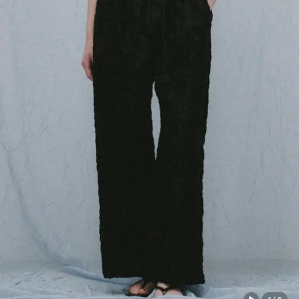 [BUNJANG] Pladjour Flower Banding Pants Black / (새상품)플라드주르 플라워 밴딩 팬츠 블랙