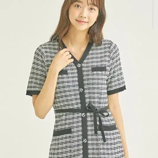 [BUNJANG] Roem Tweed Dress / 깨끗) 로엠 여름 하객룩트위드원피스 ( 정가8만)