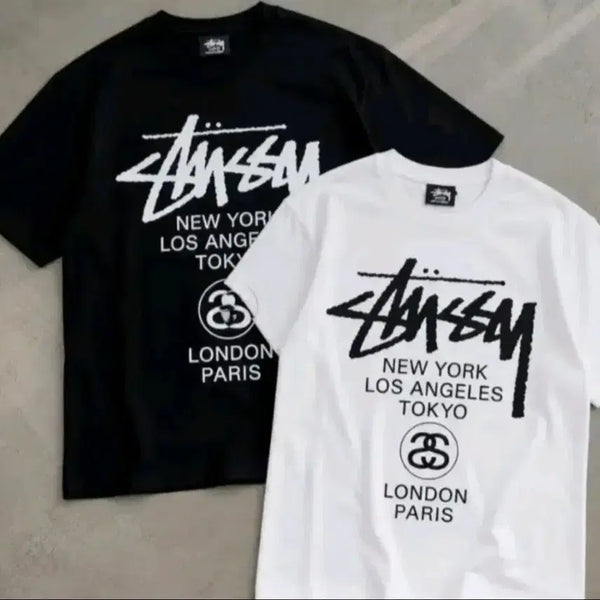 [BUNJANG] Stussy World Tour Short Sleeve T-Shirt / 스투시 월드 투어 반팔 티셔츠