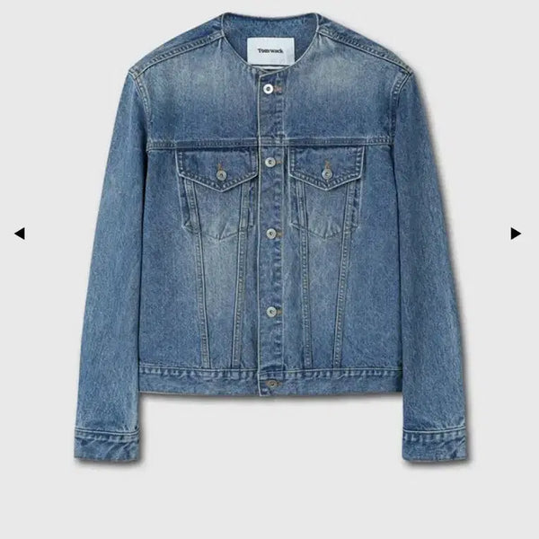 [BUNJANG] Tonywack Denim Collarless Trucker Jacket Washed Blue XL / 토니웩 데님 카라리스 트러커 워시드 블루 XL