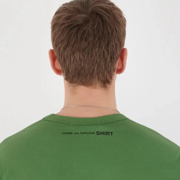 [BUNJANG] Comme des Garçons Cotton Logo T-Shirt XL Green / [새상품/XL] 꼼데가르송 셔츠 티셔츠 그린