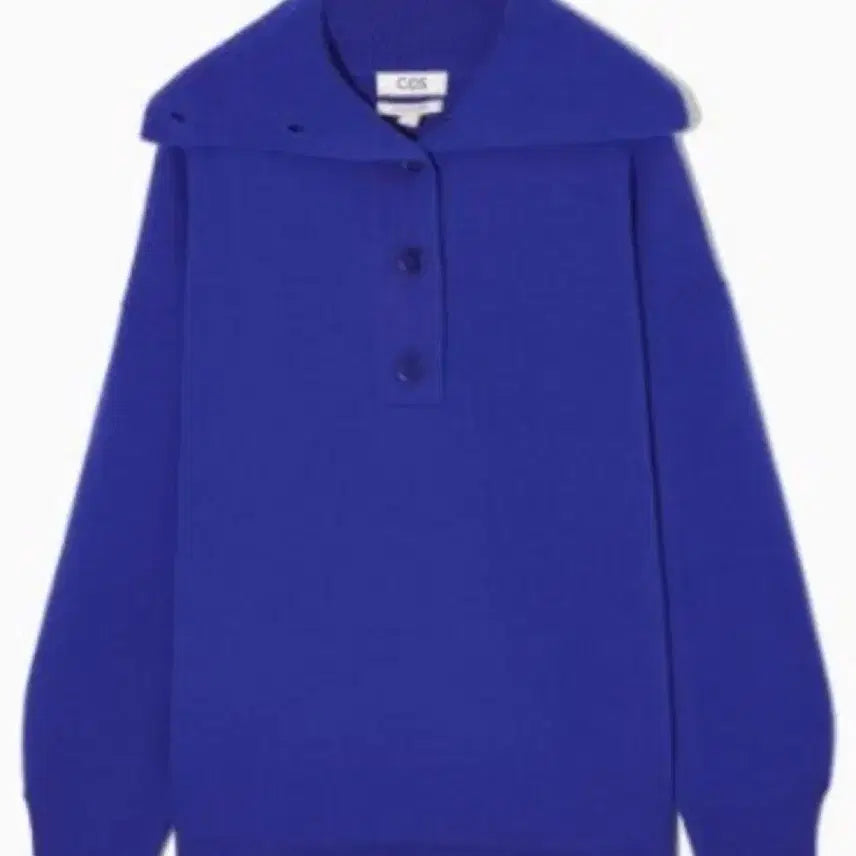 [BUNJANG] COS 100% Cashmere Spread Collar Sweater Blue L / COS 100% 캐시미어 스프레드 칼라 스웨터 블루 L