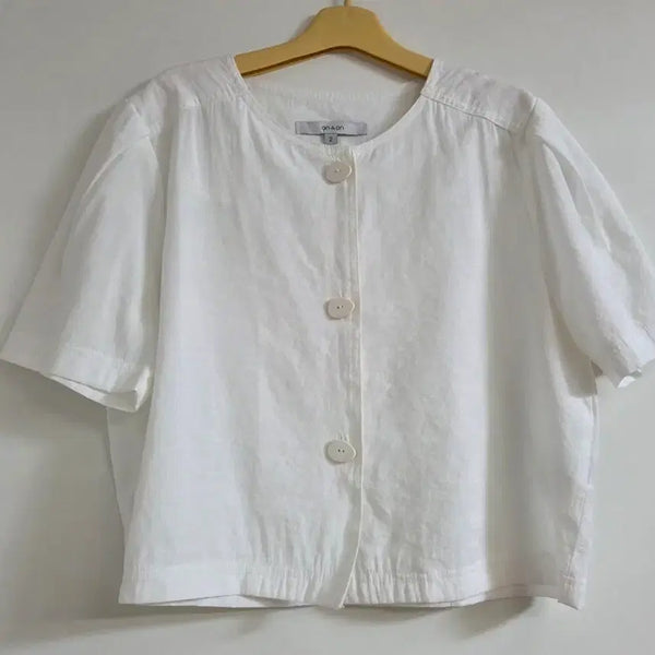 [BUNJANG] ON&ON White Short Sleeve Jacket / 온앤온 화이트 반팔 자켓