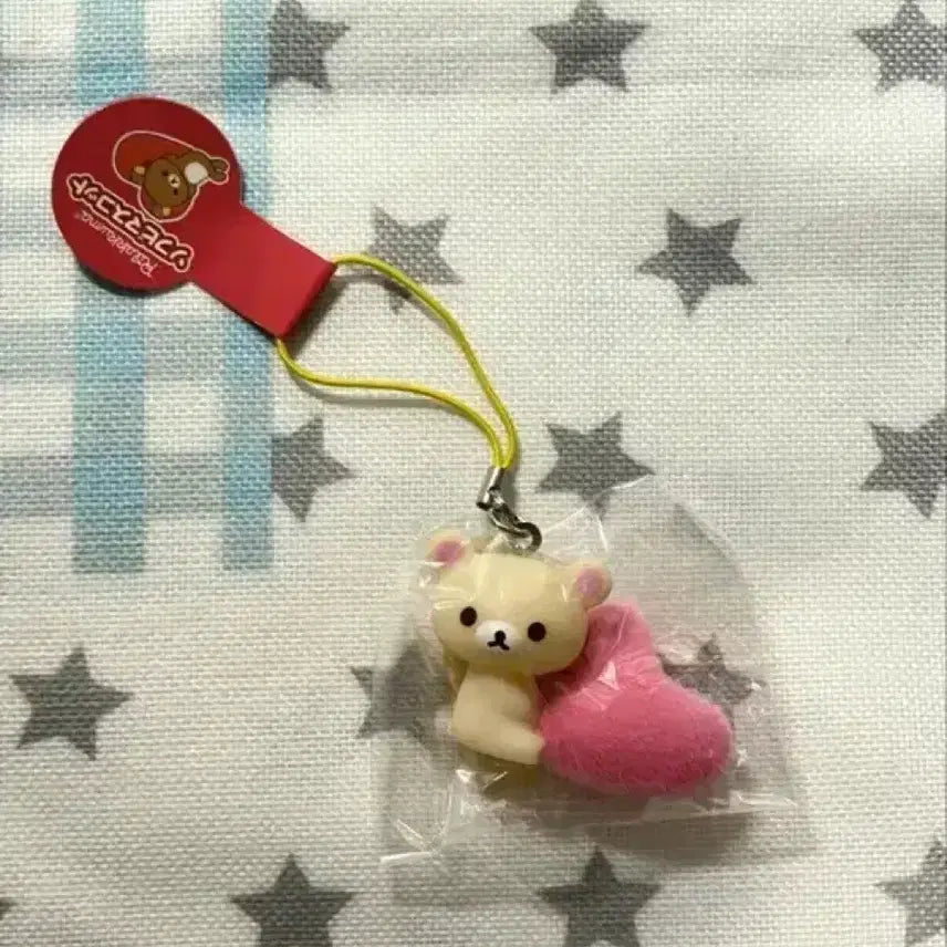 [BUNJANG] San-X Korilakkuma Figure Heart Keyring (2008) / 고전 코리락쿠마 피규어 하트 키링