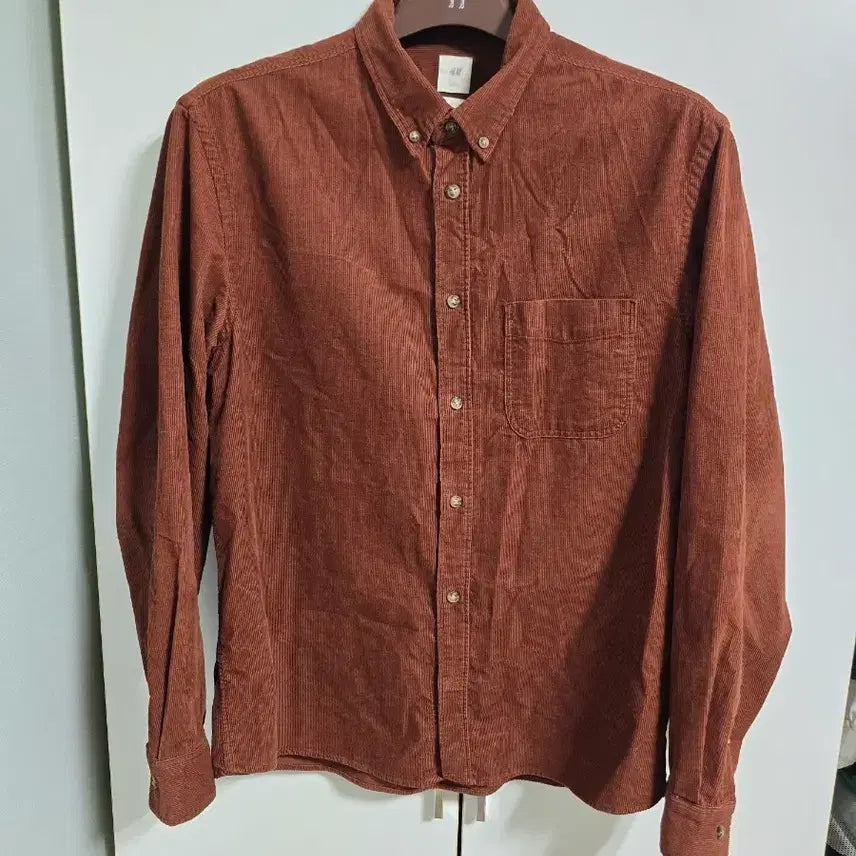 [BUNJANG] H&M Brown Corduroy Shirt L / H&M 브라운 코듀로이 셔츠 L
