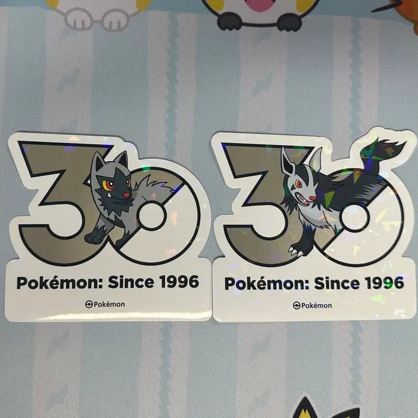 [BUNJANG] Pokemon 30th Anniversary Logo Sticker - Pochana, Graena / [포켓몬 30주년 기념 로고 스티커]포챠나, 그라에나