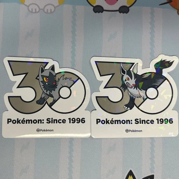 [BUNJANG] Pokemon 30th Anniversary Logo Sticker - Pochana, Graena / [포켓몬 30주년 기념 로고 스티커]포챠나, 그라에나
