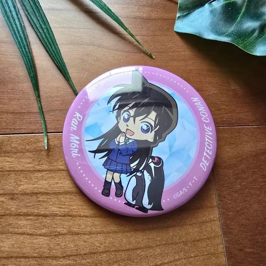 [BUNJANG] Detective Conan Ran Mouri Deformation Penguin Ver. Can Badge (Unsealed) / (개봉품) 명탐정 코난 데포르메 펭귄 Ver. 모리 란 캔뱃지