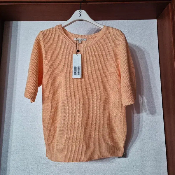 [BUNJANG] Plastic Island Orange Short Sleeve Knit / 플라스틱아일랜드 니트 새상품입니다