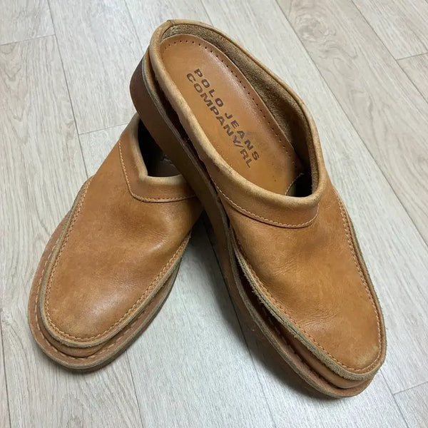 [BUNJANG] Polo Genuine Leather Vintage Mules (US 8-8.5) / 폴로 소가죽 빈티지 뮬 (260~265)