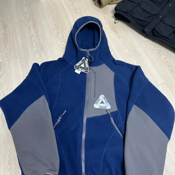 [BUNJANG] Palace Thermo Hooded Fleece Jacket Blue Medium / [M] 팔라스 써마 후디드 후리스 자켓 블루