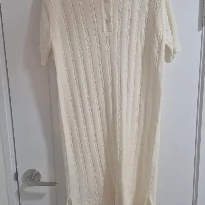 [BUNJANG] Light Beige Cable Knit Dress / 연베이지 케이블 니트 원피스