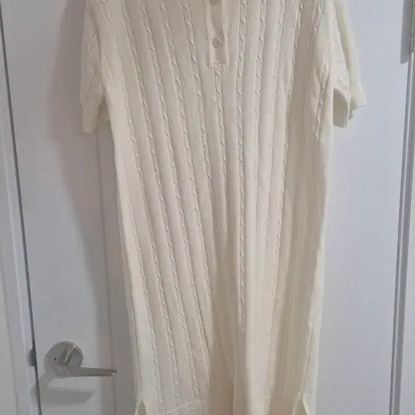 [BUNJANG] Light Beige Cable Knit Dress / 연베이지 케이블 니트 원피스