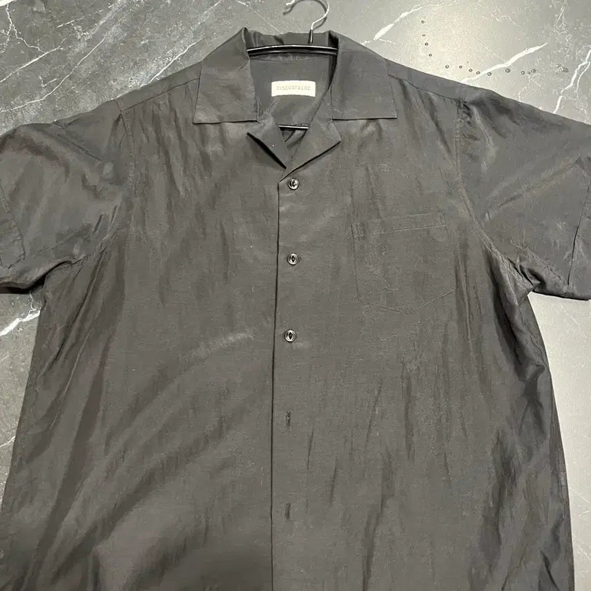 [BUNJANG] Circus False Open Collar Silk Shirt Black Size 3 / 서커스펄스 오픈칼라셔츠 실크 3사이즈