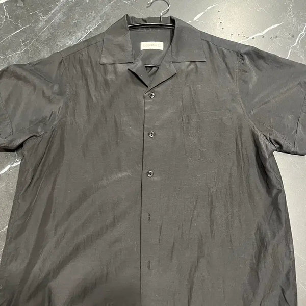 [BUNJANG] Circus False Open Collar Silk Shirt Black Size 3 / 서커스펄스 오픈칼라셔츠 실크 3사이즈