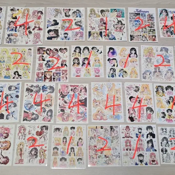 [BUNJANG] Moonlight Angel Anime Ins Sticker, Deco Memo Pad Set / @ 달빛천사 / 애니인스 애니수꾸 애니떡메