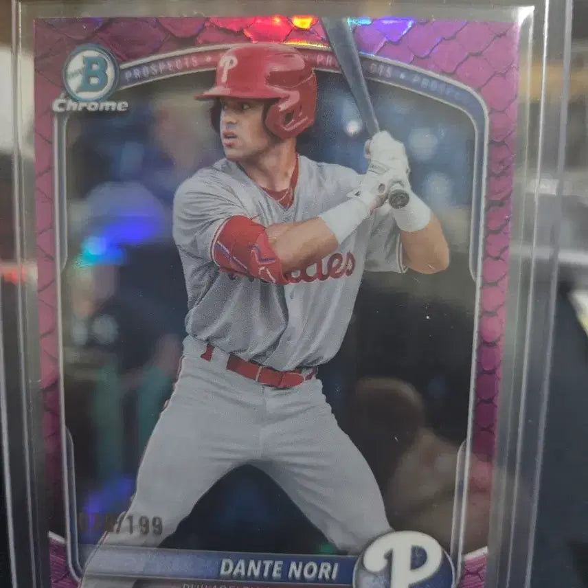 [BUNJANG] Bowman Dante Nero Relentless Refractor Limited Edition Trading Card / 필라델피아) 보우만 단테 노리 랩틸리언 리플렉터 /199한정