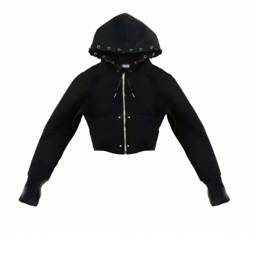 [BUNJANG] Kaiya Tie Me Up Hoodie Zip-Up / kaiya 카이야 tie me up hoodie zip-up 후드집업