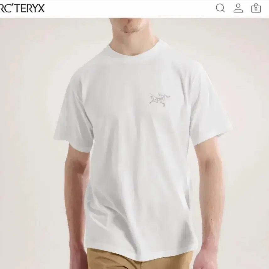 [BUNJANG] Arc'teryx Krag Cotton T-Shirt M White/Black / 아크테릭스 크라그 코튼 반팔티 M 화이트, 블랙