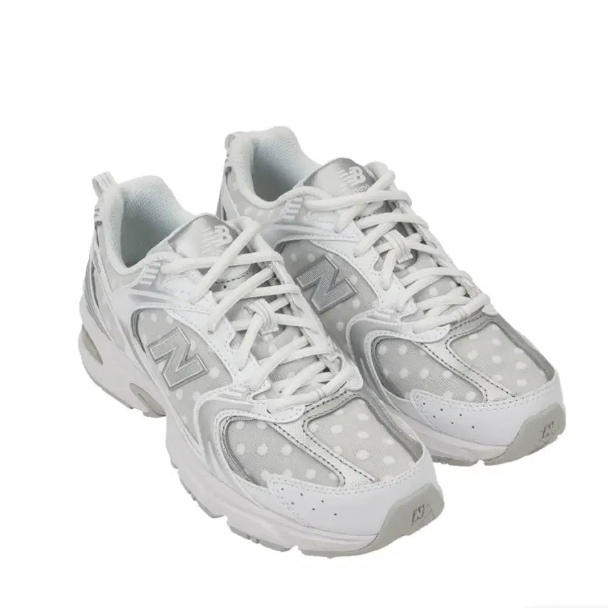 [BUNJANG] New Balance 530 White Silver Polka Dot Sneakers US 5 / 뉴발 530 화이트실버 폴카닷 US5