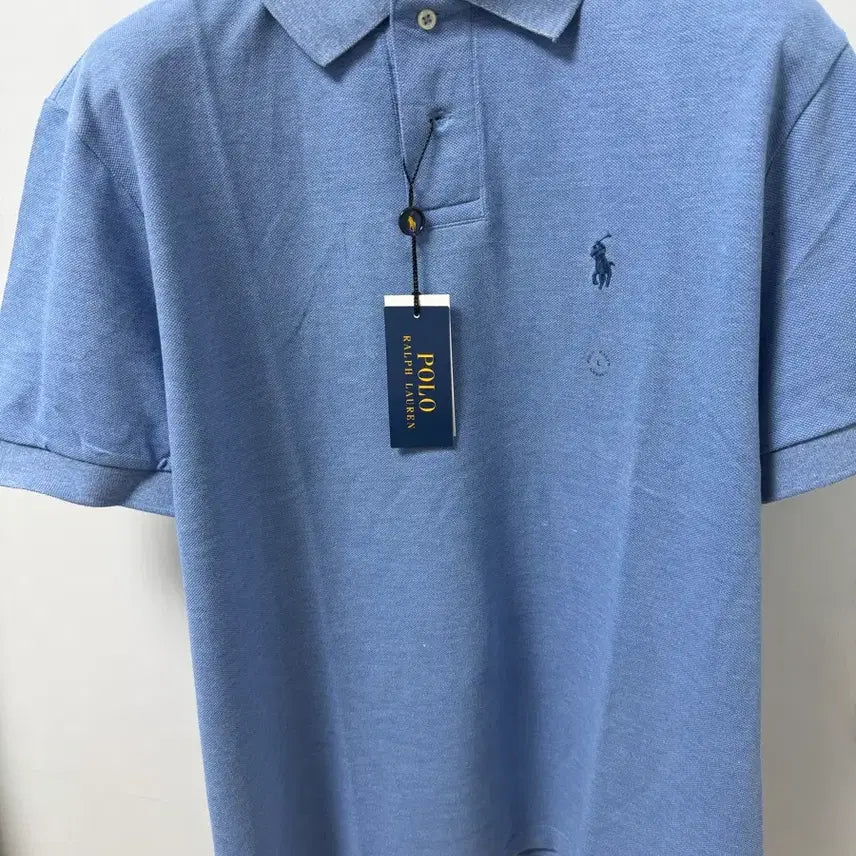 [BUNJANG] Polo Ralph Lauren Custom Fit Cotton Polo Shirt Blue / 폴로 랄프로렌 커스텀 카라티 블루 M / S