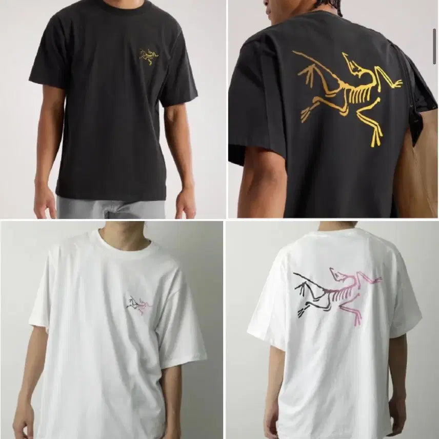 [BUNJANG] Arc'teryx Knagg Cotton Logo Short-Sleeve T-Shirt / 아크테릭스 Knagg 코튼 로고 화이트, 블랙 반팔티 새상품