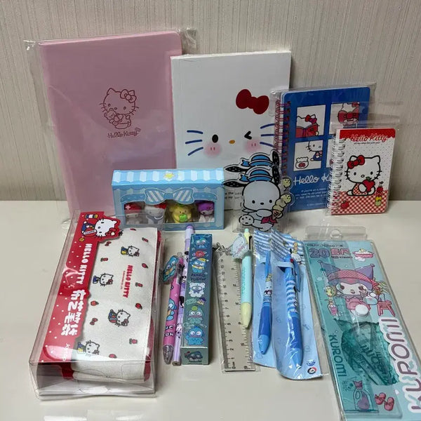 [BUNJANG] Sanrio Characters Stationery Set Bundle (Hello Kitty, Kuromi, Pochacco, Hangyodon, etc.) / 산리오 캐릭터 문구 세트 모음 일괄(키티, 쿠로미, 포차코, 한교동 등)