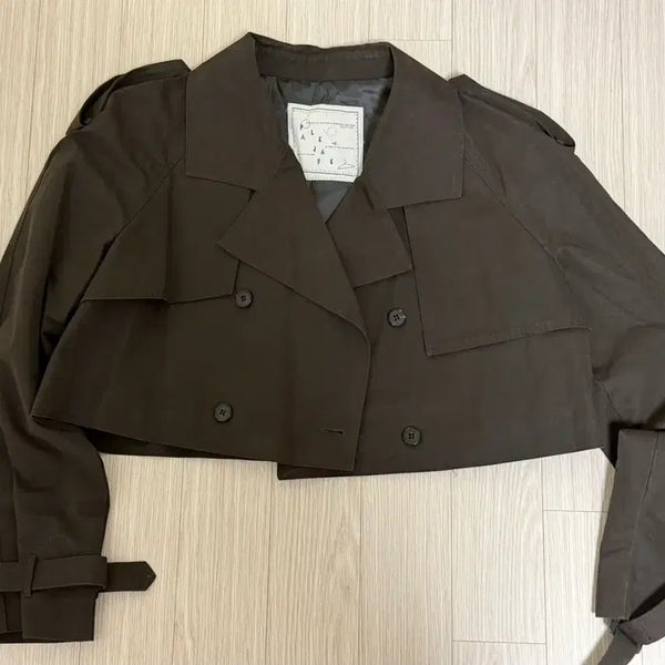 [BUNJANG] Faye Jade Short Trench Coat Black / 페일제이드 숏 트렌치코트 블랙
