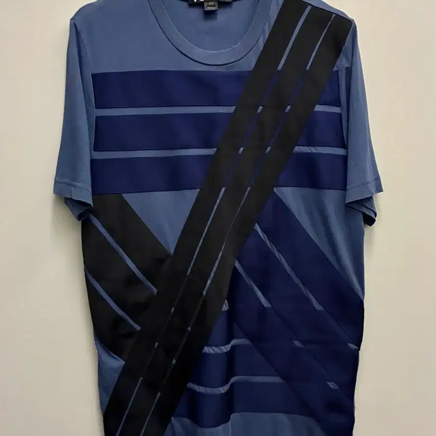 [BUNJANG] Yohji Yamamoto Y-3 Striped Back Logo Short Sleeve T-shirt / (M)요지야마모토 Y-3 스트라이프 백로고 반팔티셔츠 아디다스