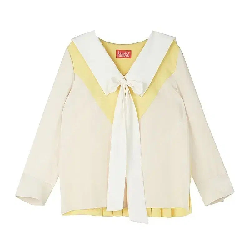 [BUNJANG] Lucky Chouette Sailor Blouse / 럭키슈에뜨 세일러 블라우스 새제품