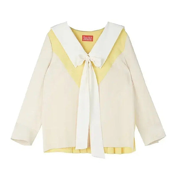 [BUNJANG] Lucky Chouette Sailor Blouse / 럭키슈에뜨 세일러 블라우스 새제품