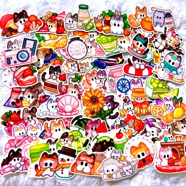 [BUNJANG] Chico Cat Design Die-Cut Stickers (230 Cuts) / [포용 인컷] CHI님 도안 치코냥 다꾸 스티커 고양이 캐릭터 인스