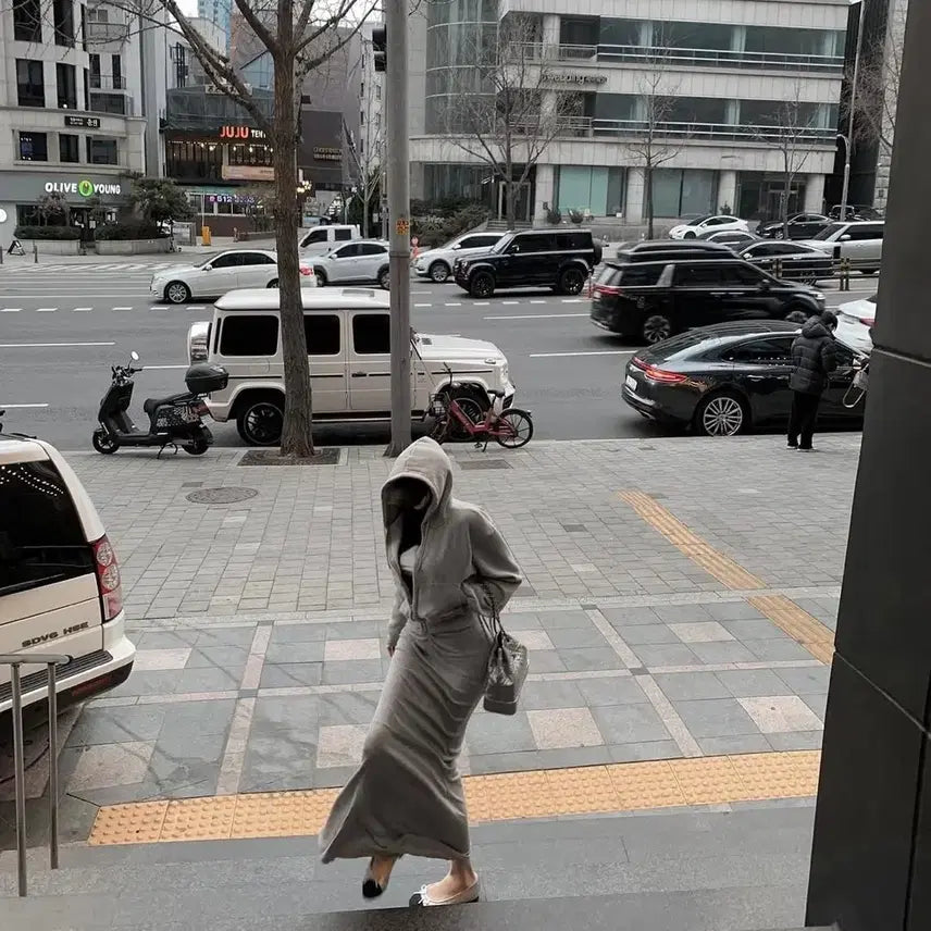 [BUNJANG] Custom Fleece Hooded Zip-Up Jacket / 구즈 제작 양기모 후드집업