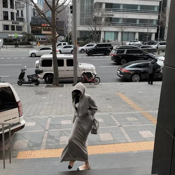[BUNJANG] Custom Fleece Hooded Zip-Up Jacket / 구즈 제작 양기모 후드집업