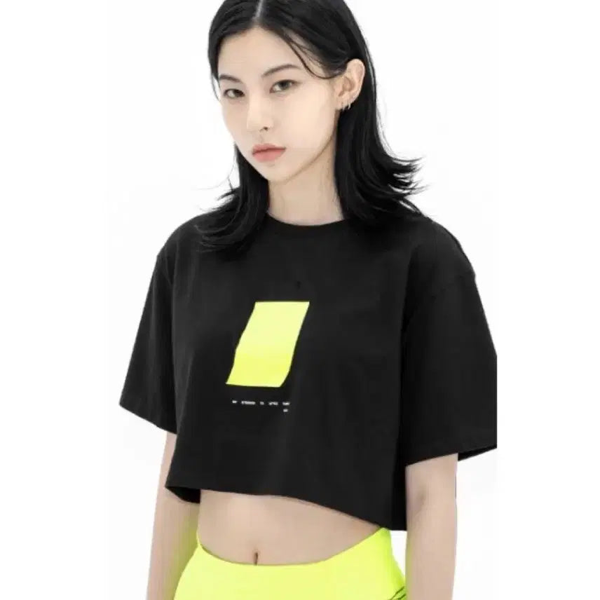 [BUNJANG] TPX Black Cropped T-Shirt / [새상품] 티피엑스 TPX 블랙 크롭탑 반팔 티셔츠